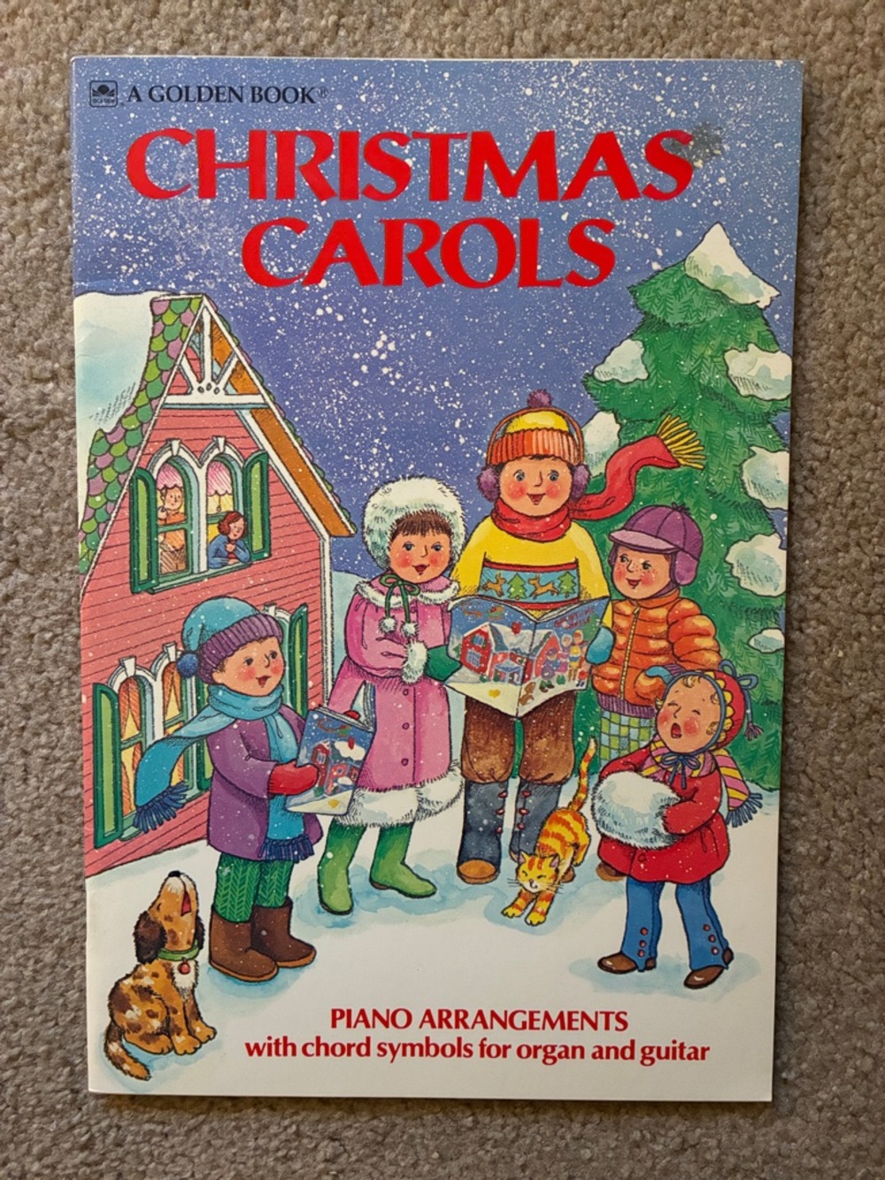 Vintage 1981 A Golden Book “Christmas Carols” Piano Arrangements